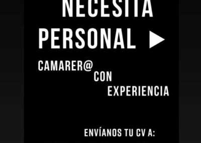Camarero camarera con experiencia