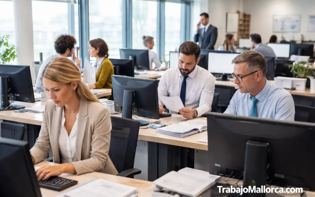 funcionarios trabajando